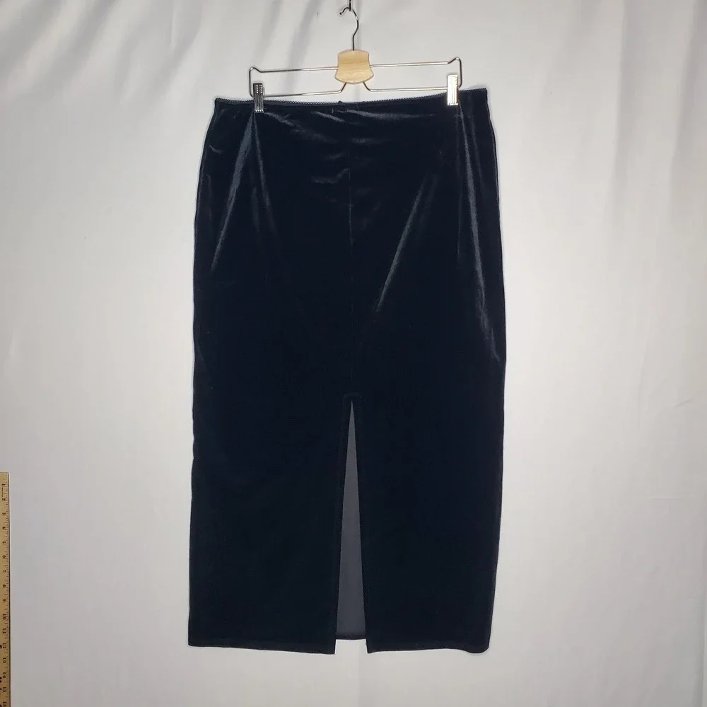 Wild Fable Velvet Maxi Skirt Women XL‎ Black Pullon Romantic Y2K Grunge 90s